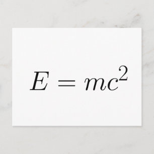 E = mc² postkarte