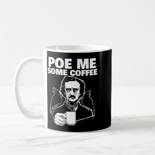 E Me Some Coffee Funny Edgar Allan E Pun Kaffeetasse (Links)