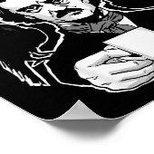 E Me Some Coffee Funny Edgar Allan E Pun Poster (Ecke)