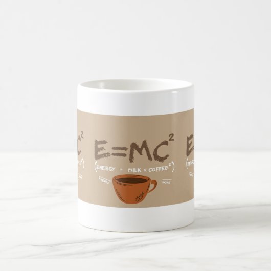 E = Milk × Coffee² Funny Energy Equation Mug Kaffeetasse (Mittel)
