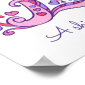 E monogram art Eleangirls name meint poster (Ecke)