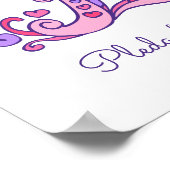 E monogram art Eliza girls name meint poster (Ecke)