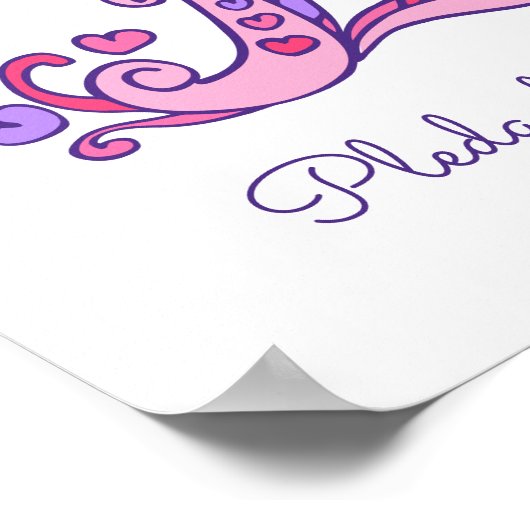 E monogram art Eliza girls name meint poster (Ecke)