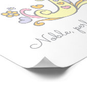 E monogram art Elsie girls name meint poster (Ecke)