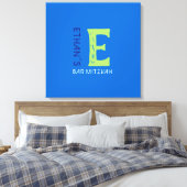 E Monogram erste Bar Bat Mitzvah Sign-In-Board Leinwanddruck (Insitu (Schlafzimmer))
