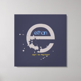 E Monogram erste Bar Bat Mitzvah Sign-In-Board Leinwanddruck