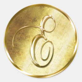 E Monogram Imitate Gold Umschlag Aufkleber Sticker