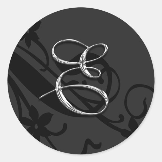 E Monogram Letter Wedding Umschlag Aufkleber Stick (Vorderseite)