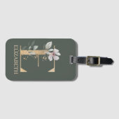 E Monogram Personalisierte Gepäckmarke Gepäckanhänger (Vorderseite (Horizontal))