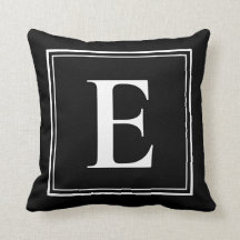 E Monogram Template Elegant Moderne Schwarz-weiße