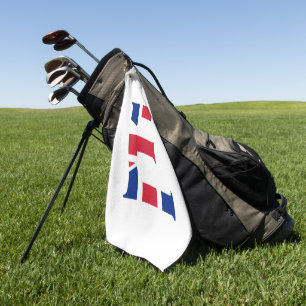 E Monogram überlagert sich auf der Flagge der Unio Golfhandtuch