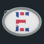 E Monogram überlagert sich auf der Flagge der Unio Ovale Gürtelschnalle<br><div class="desc">E Monogram überlagerte sich auf Union Jack Flag Belt Buckle Design © Trinkets and Things 2017 - AHP Design. Alle Rechte vorbehalten. 030417</div>