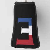 E Monogram überlagert sich auf der NLD-Flagge auf Golf Headcover (Rotieren 90)