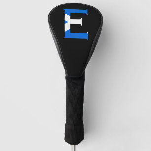 E Monogram überlagert sich auf der schottischen Fl Golf Headcover