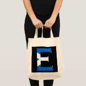 E Monogram überlagert sich auf der schottischen Fl Tragetasche (Vorderseite (Produkt))