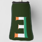 E Monogram überlagert sich auf irischer Flagge Golf Headcover (Rotieren 90)