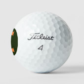 E Monogram überlagert sich auf irischer Flagge tpv Golfball (Logo)