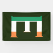 E Monogram überlagert sich auf irischer Flagge (v) Banner (Horizontal)