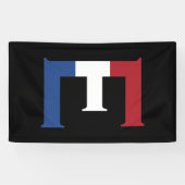 E Monogram überlagert sich auf NLD-Flagge auf bk b Banner (Horizontal)