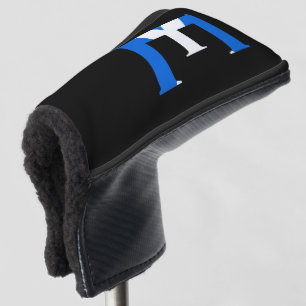 E Monogram überlagert sich auf schottischer Flagge Golf Headcover