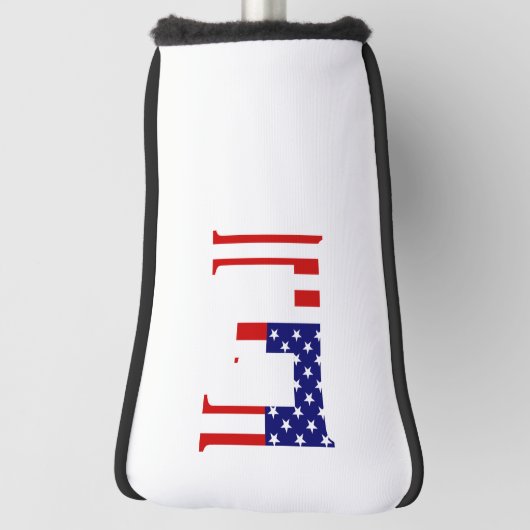 E Monogram überlagert sich auf US Flag Pccn Golf Headcover (Rotieren 90)