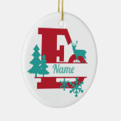E Monogram Urlaubshaus Tree Ornament (Rechts)