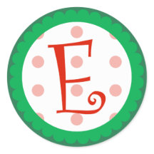 E Monogram (Whimsical Christmas)