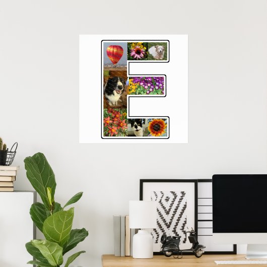 E Monogramm Erstellen Sie Ihre eigene 8 benutzerde Poster (Heimbüro)