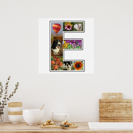 E Monogramm Erstellen Sie Ihre eigene 8 benutzerde Poster (Küche)