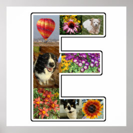 E Monogramm Erstellen Sie Ihre eigene 8 benutzerde Poster