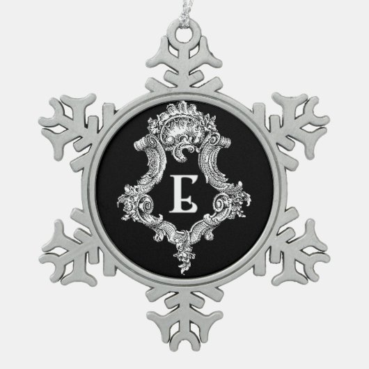 E Monogramm Erstmaliges Ornament (Vorderseite)