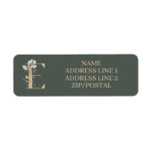 E Monogramm Floral Personalisiert (Vorne)
