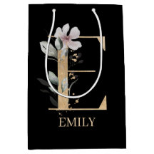 E Monogramm Floral Personalisiert