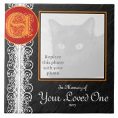 E Monogramm "In Gedächtnis deines Liebsten" Tile Fliese (Vorderseite)