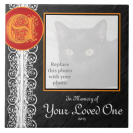 E Monogramm "In Gedächtnis deines Liebsten" Tile Fliese