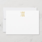 E Monogramm- oder EH-Monogramm-Notecards Mitteilungskarte (Vorderseite)