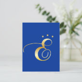 E-Monogramm Postkarte (Stehend Vorderseite)