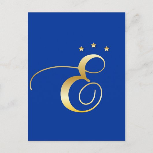 E-Monogramm Postkarte (Vorderseite)