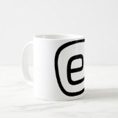 E Monogramm Tasse Verschönerung (Vorderseite Links)