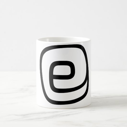 E Monogramm Tasse Verschönerung (Mittel)
