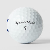 E Monogramm überlagert auf der Flagge der Union tm Golfball (Logo)