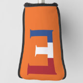 E Monogramm überlagert auf NLD-Flagge auf oder auf Golf Headcover (Rotieren 90)