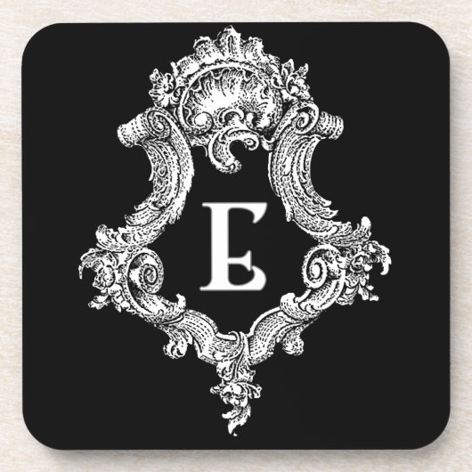 E Monogramm Untersetzer (Vorderseite)