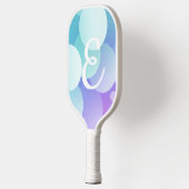 E Name Pickleball Paddle Lila Blue Buble Modern (Links)