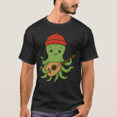 e: Niedlicher grüner Oktopus mit Red Hat Oud spiel T-Shirt (Vorderseite)