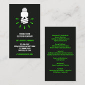 E-Öko-Bulb-Visitenkarte Visitenkarte (Vorne/Hinten)