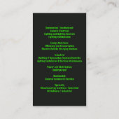 E-Öko-Bulb-Visitenkarte Visitenkarte (Rückseite)