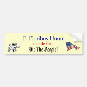 E Pluribus Unum Autoaufkleber