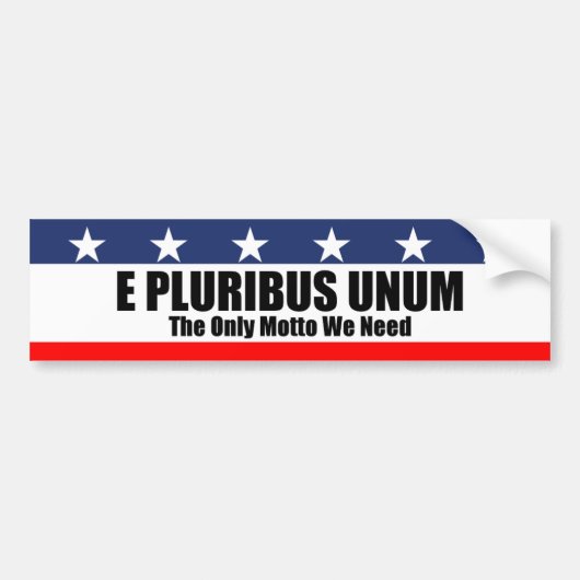 E Pluribus Unum Autoaufkleber (Vorne)