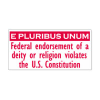 E PLURIBUS UNUM Briefmarke - Rot/XL